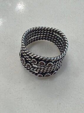 Pandora Silver Purple Stone Ring